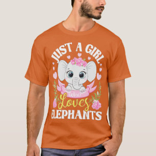 Camiseta Apenas Uma Menina Que Ama Elefantes - Elefante Lov