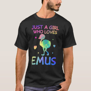 Camiseta Apenas Uma Menina Que Ama Emus Engraçado Emu Bird 