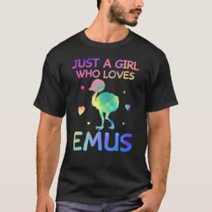 Camiseta Apenas Uma Menina Que Ama Emus Engraçado Emu Bird