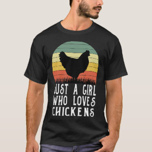 Camiseta Apenas Uma Menina Que Ama Fazenda De Frango
