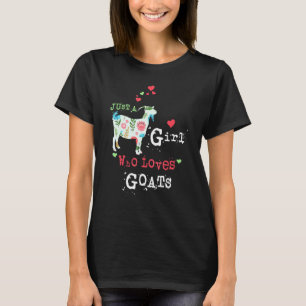 Camiseta Apenas Uma Menina Que Ama Fazendeira De Cabras Cab