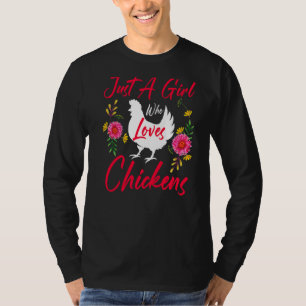 Camiseta Apenas Uma Menina Que Ama Frangeiro De Frango