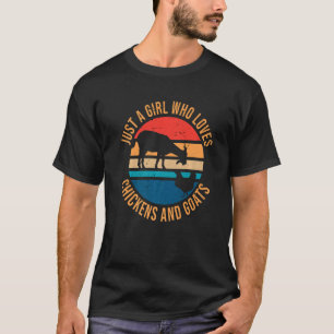 Camiseta Apenas Uma Menina Que Ama Frango E Vai Para O Farm
