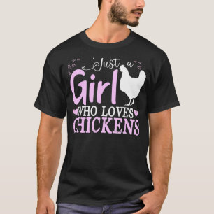 Camiseta Apenas Uma Menina Que Ama Frango Para Mulheres Mur