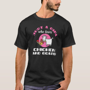 Camiseta Apenas Uma Menina Que Ama Frangos E Tratores De Ca