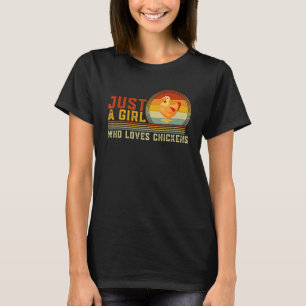 Camiseta Apenas Uma Menina Que Ama Galinha Engraçada