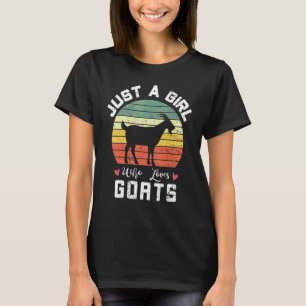 Camiseta Apenas Uma Menina Que Ama Galinhas E Cabras Fazend