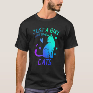 Camiseta Apenas Uma Menina Que Ama Gato De Cata De Cama