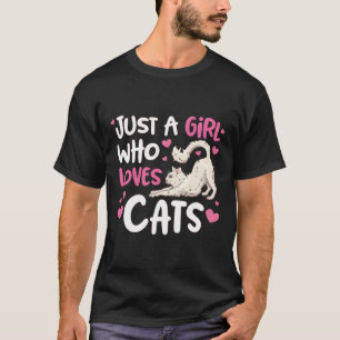 Camiseta Apenas Uma Menina Que Ama Gatos