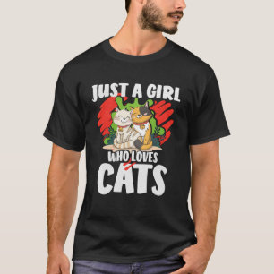 Camiseta Apenas Uma Menina Que Ama Gatos 1