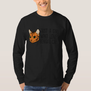 Camiseta Apenas Uma Menina Que Ama Gatos Bengalinos