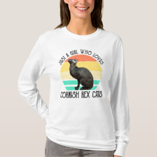 Camiseta Apenas Uma Menina Que Ama Gatos Cornish Rex