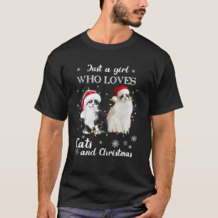 Camiseta Apenas Uma Menina Que Ama Gatos E Gatinhos De Nata
