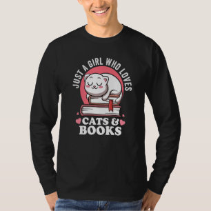 Camiseta Apenas Uma Menina Que Ama Gatos E Livros Avid Read