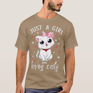 Camiseta Apenas Uma Menina Que Ama Gatos Gatos Gons Gi