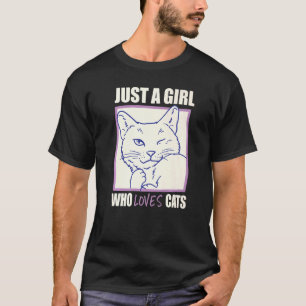 Camiseta Apenas Uma Menina Que Ama Gatos Que A Mãe Gata Bon