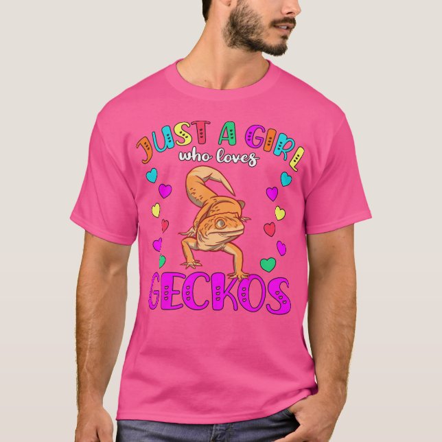 Camiseta Apenas Uma Menina Que Ama Geckos (Frente)