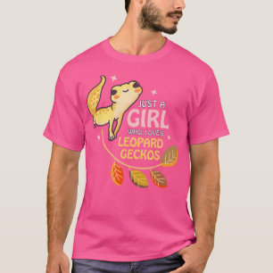 Camiseta Apenas Uma Menina Que Ama Geckos Leopard Lizard Cu
