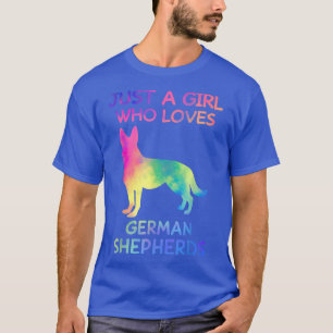 Camiseta Apenas Uma Menina Que Ama German shepherd Cachorro