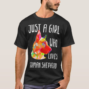 Camiseta Apenas Uma Menina Que Ama German shepherd Cão Baix
