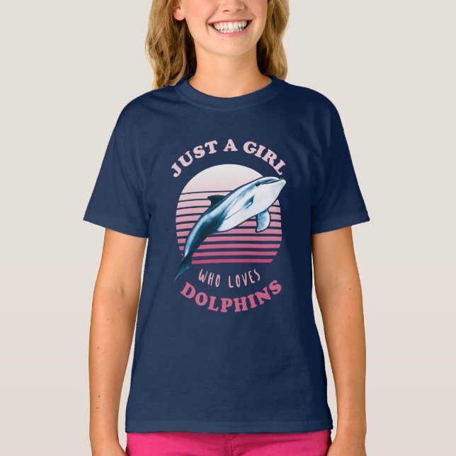 Camiseta Apenas Uma Menina Que Ama Golfinhos (Frente)