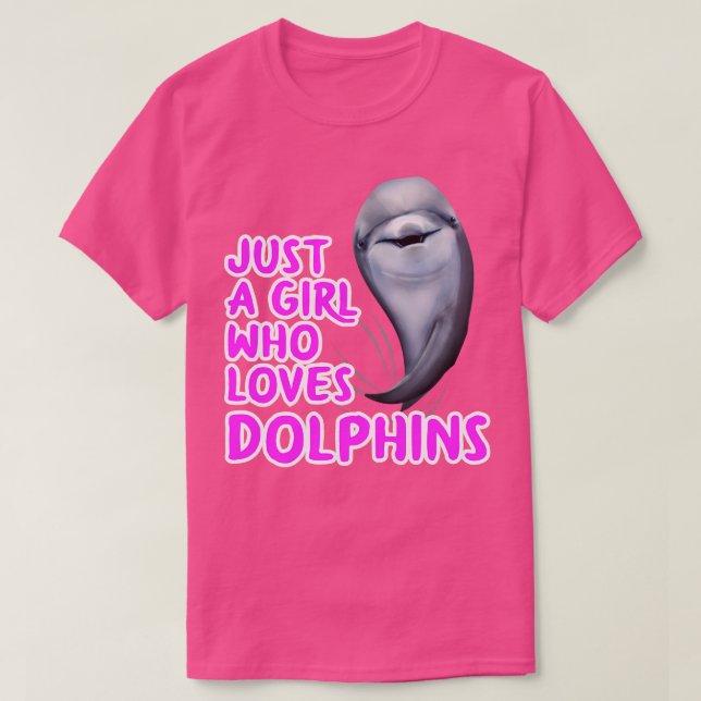 Camiseta Apenas Uma Menina Que Ama Golfinhos (Frente do Design)
