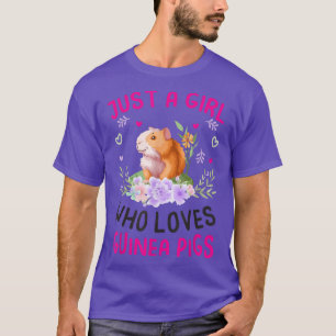 Camiseta Apenas Uma Menina Que Ama Guiné Porco Guiné