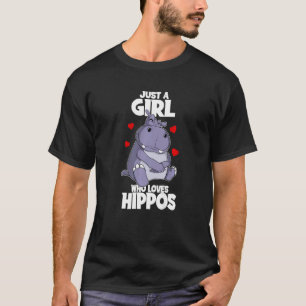 Camiseta Apenas Uma Menina Que Ama Hippos