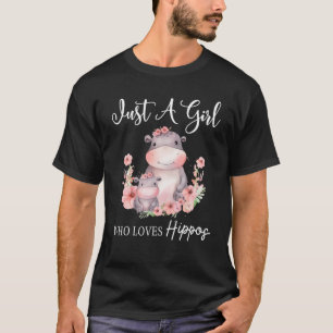 Camiseta Apenas Uma Menina Que Ama Hippos 4