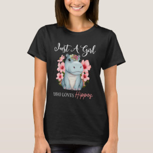 Camiseta Apenas Uma Menina Que Ama Hippos 8