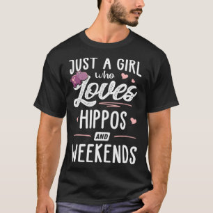 Camiseta Apenas Uma Menina Que Ama Hippos E Mulheres Finais