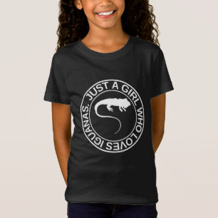 Camiseta Apenas Uma Menina Que Ama Iguanas Presente Para Mu