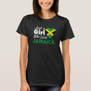 Camiseta Apenas Uma Menina Que Ama Jamaica Souvenirs Jamaic