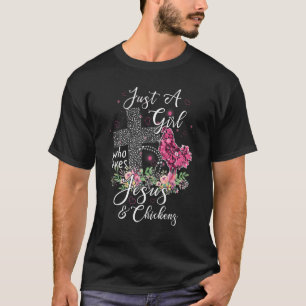 Camiseta Apenas Uma Menina Que Ama Jesus E Faqueira De Gali