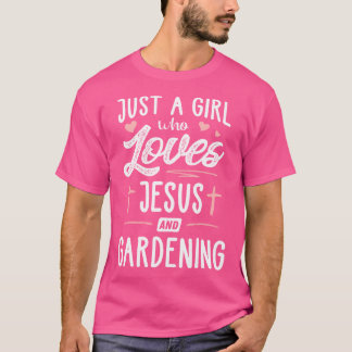 Camiseta Apenas Uma Menina Que Ama Jesus E Presente De Jard
