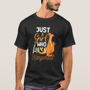Camiseta Apenas Uma Menina Que Ama Kangaroos Mulheres Kanga