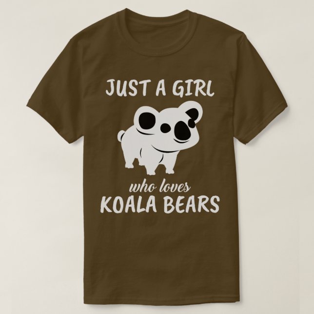 Camiseta Apenas Uma Menina Que Ama Koala Bears (Frente do Design)
