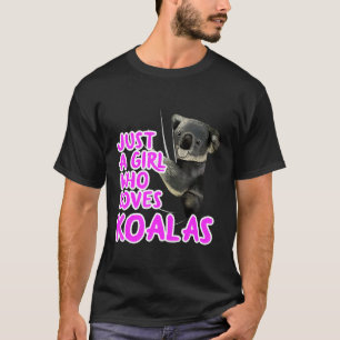 Camiseta Apenas Uma Menina Que Ama Koalas Roupa Mulheres Ko