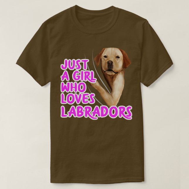 Camiseta Apenas Uma Menina Que Ama Labradores (Frente do Design)