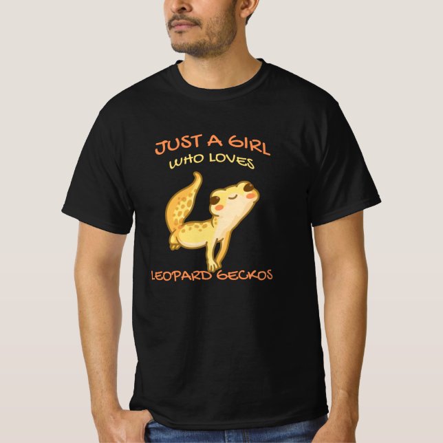 Camiseta Apenas Uma Menina Que Ama Leopard Gecko Gekko Liza (Frente)