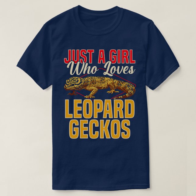 Camiseta Apenas Uma Menina Que Ama Leopard Geckos (Frente do Design)