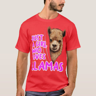 Camiseta Apenas Uma Menina Que Ama Lhamas