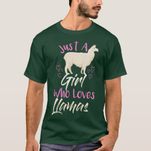 Camiseta Apenas Uma Menina Que Ama Lhamas 3