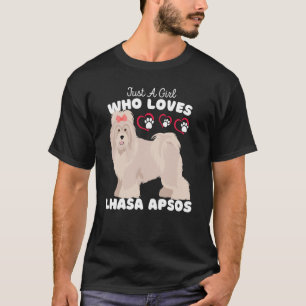 Camiseta Apenas Uma Menina Que Ama Lhasa Apsos Cute Lhasa A