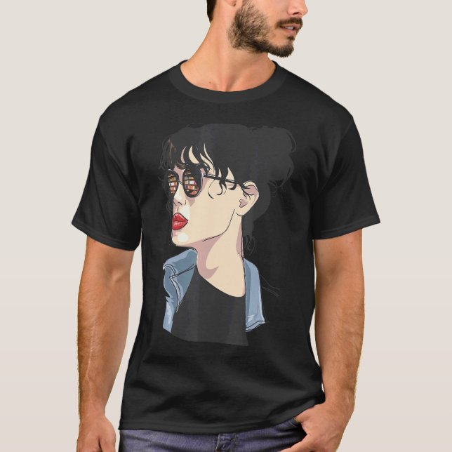 Camiseta Apenas Uma Menina Que Ama Livros Em Mente Lendo Bi (Frente)