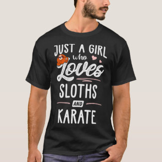 Camiseta Apenas Uma Menina Que Ama Lixeira E Karate Dando L