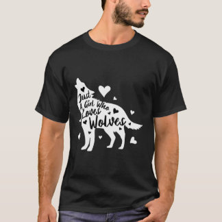 Camiseta Apenas Uma Menina Que Ama Lobos