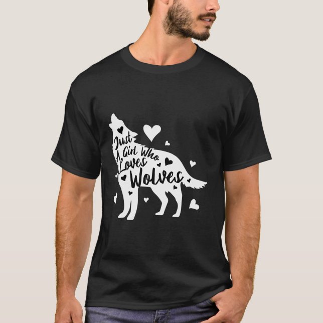 Camiseta Apenas Uma Menina Que Ama Lobos (Frente)