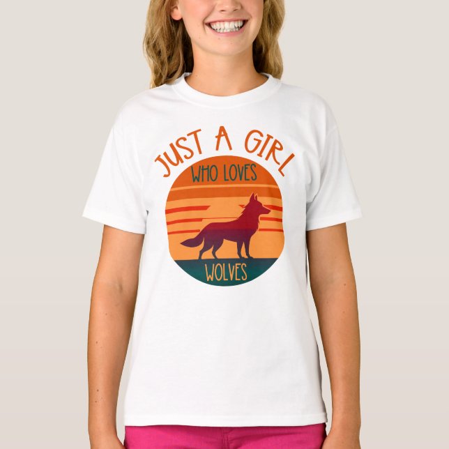 Camiseta Apenas Uma Menina Que Ama Lobos (Frente)