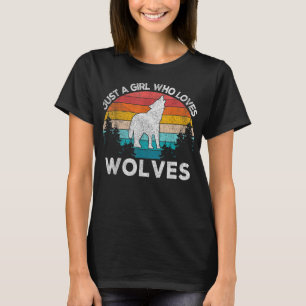 Camiseta Apenas Uma Menina Que Ama Lobos, A Rapariga Do Lob
